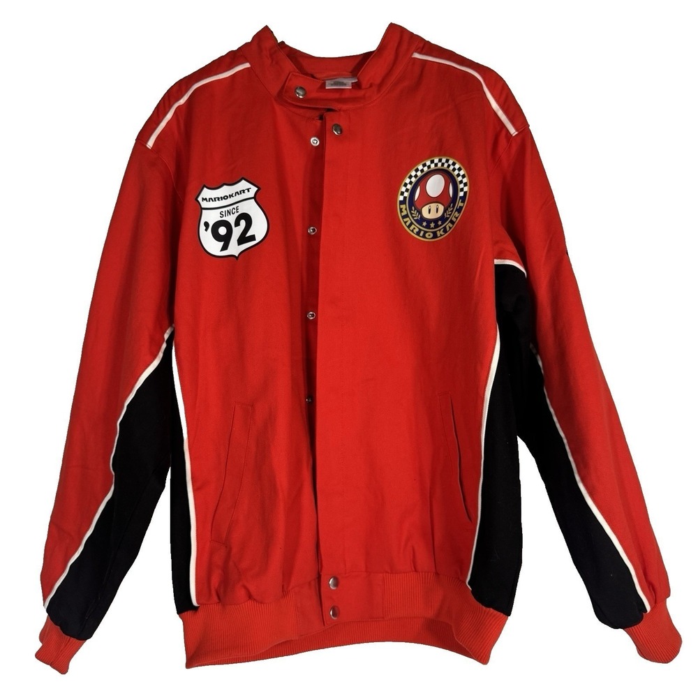 Mario Kart Red Canvas Racing Jacket - Adult Small - Target Exclusive NEW W/ TAGS